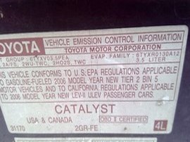 2006 TOYOTA AVALON PURPLE, XLS, 3.5L, AT.  Z24912